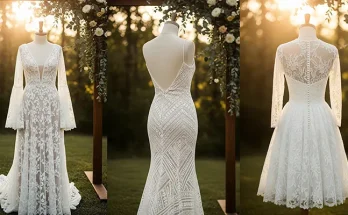 Handmade Lace Wedding Dresses for a Rustic Outdoor Ceremony